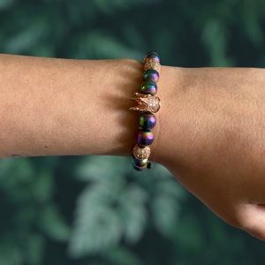 Charm Beaded Bracelet (The Queen Bracelet in Rose Gold)